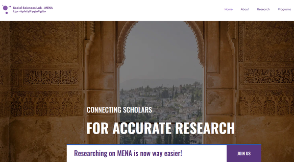 MENA Junior Fellowship 2026—Research Training